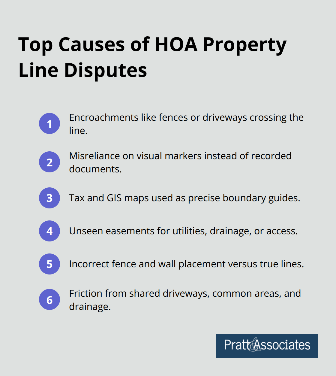 Key causes of property line disputes in Santa Clara County HOAs