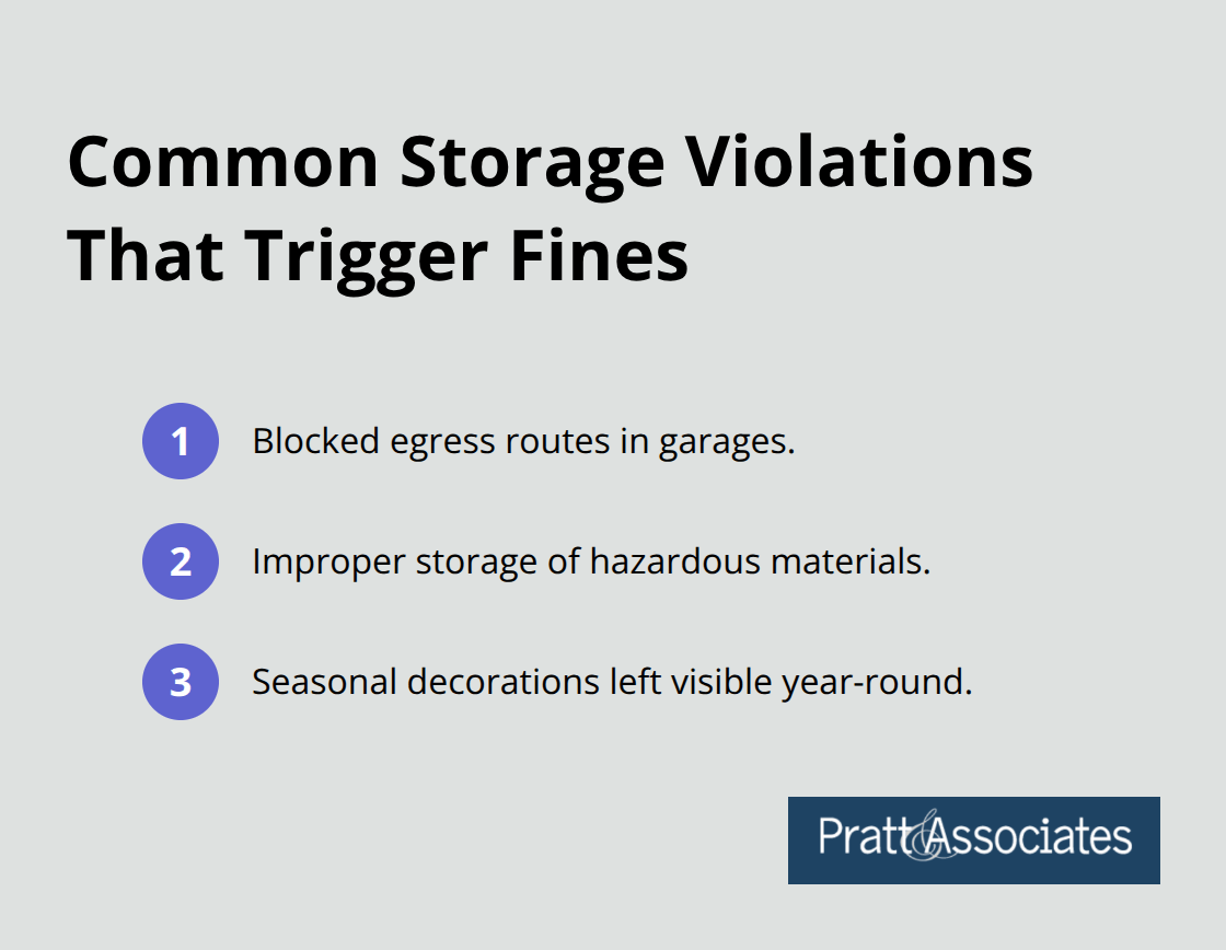 Top storage violations that typically result in HOA warnings and fines
